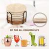 4pcs Woven Coaster Set High-Temperature Resistant Cup Coasters Absorbent Coasters For Coffee Tea Drinks Pads Table Decoration