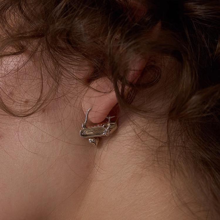 Серьги S925 Пуанты и Сердце - Серебро и Золото Уникальный Подарок 2025