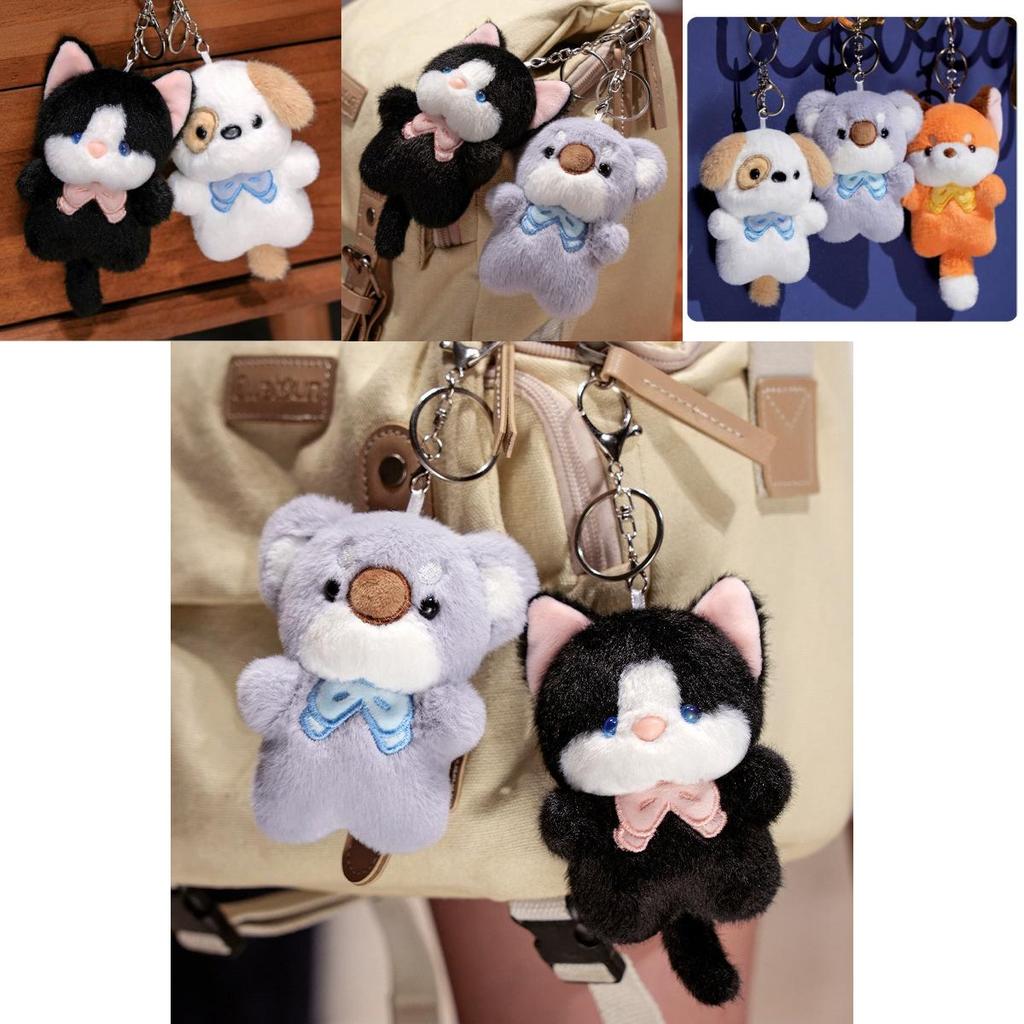 Delightful Cat Dog Koala Plush Toy Keychain Perfect For Girls Backpack Decoration