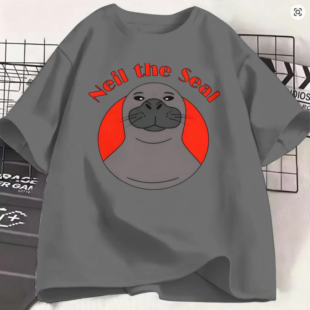 Unisex Neil The Seal T Shirts 100 Cotton Tops Casual Short Sleeve Crew Neck Tee Shirt Plus Size Tshirt