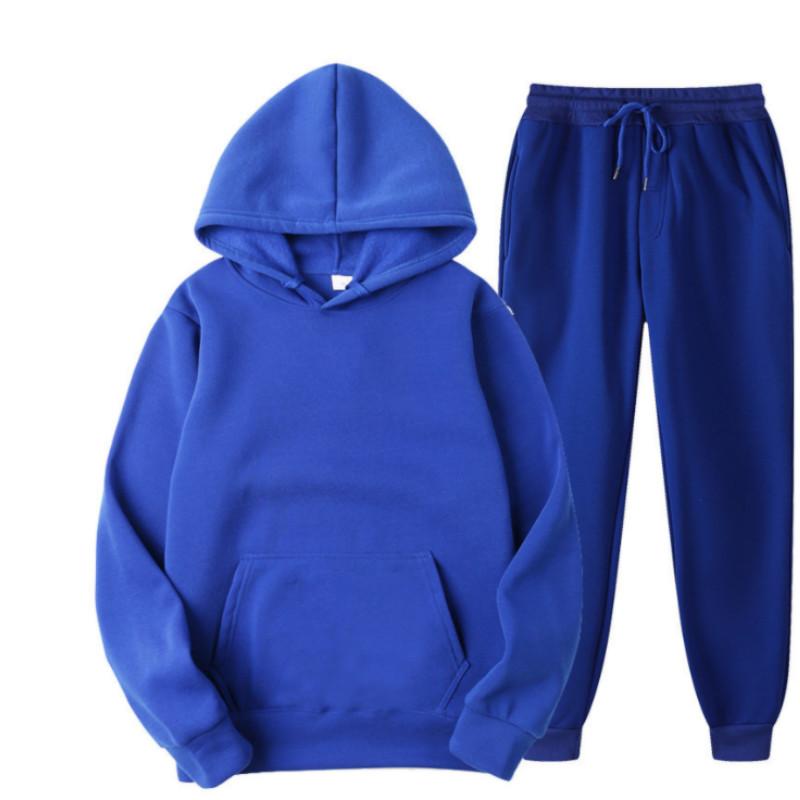 Sports Suit Autumn Winter Tracksuit Casual Solid Sportswear Running Jogging Suits Hoody Sweatpants 2pcs Sets
