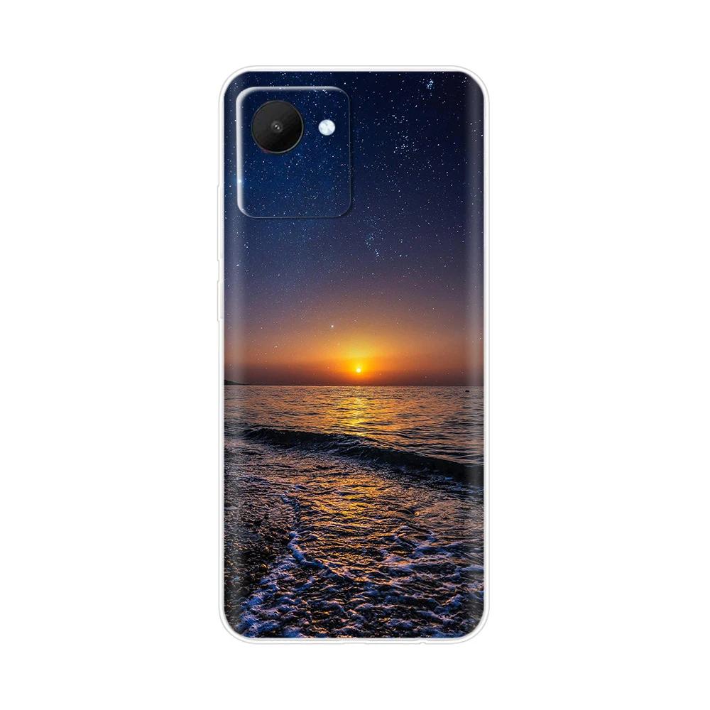 Чехол для Realme C30 из ТПУ-силикона, противоударный, с рисунком цветок-сердце, чехол-бампер для Oppo Realme C30S, Fundas RealmeC30, печать, мягкий бампер