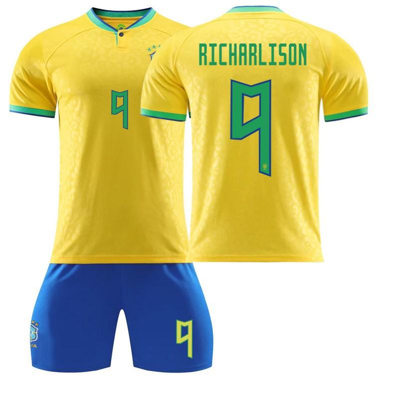2223 No. 10 Neymar 20 Vinicius 918 Jesus Football Uniforms Fans Home Short Sleeves