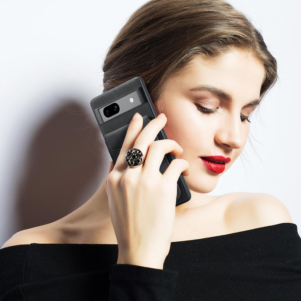 For Google Pixel 8 Cell Phone Case Kickstand Design PU+TPU Cover