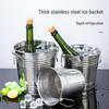Thickened Stainless Steel Ice Bucket for Bars - Ideal for Champagne, Beer, and Wine.
