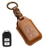 Key Case for Honda Smart Key Case Key Cover Genuine Leather Button Stylish Acrylic Key Cover Vezel S660 Fit Jade Shuttle Civic TypeR Odyssey RC1 RC2