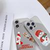Чехлы для телефонов Ae120 Merry Christmas Santa design из гальванизированного стекла для Samsung S25 Ultra iPhone 11 16 Pro Xiaomi Redmi, полная защита объектива, задняя крышка