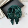 Summer solid color crumpled silk scarf female dopamine orange wear bright color imitation silk scarf sweet Japanese and Korean small headband