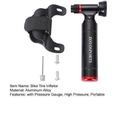CO2 Bike Tire Inflator with Pressure Gauge 160PSI High Pressure Aluminum Alloy Portable MTB Road Mountain Bicycle CO2 Air Pump