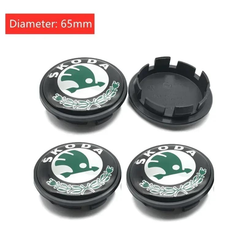 2025 Hot for Skoda 56/60/65mm Car Wheel Center Hub Caps Logo Rapid Kodiaq Fabia Karoq Laura Superb VRS Yeti Octavia Scala Tire D
