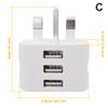 Универсальный адаптер-зарядное устройство с 3-контактной вилкой UK, с 1/2/3 USB-портами для зарядки мобильных телефонов, планшетов, портативное мини-настенное зарядное устройство