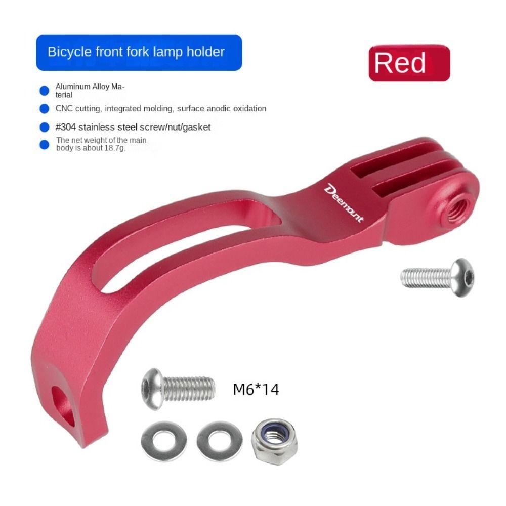 Aluminum Alloy Bicycle Front Light Holder Black Red Camera Stand for GoPro/ Brompton Cycling