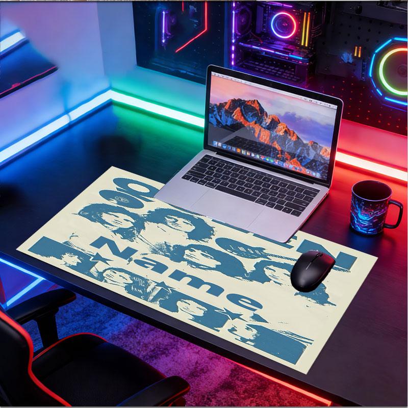 Custom Name Personalized Queen (band) Pattern Mousepad, Laptop PC Desk Mat, Decorative Desk Mat for Home Keyboard Pad Gift