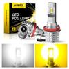 AUXITO H8 H11 H16 H9 LED Fog Lamp, 2 Color Switching LED Fog Light,