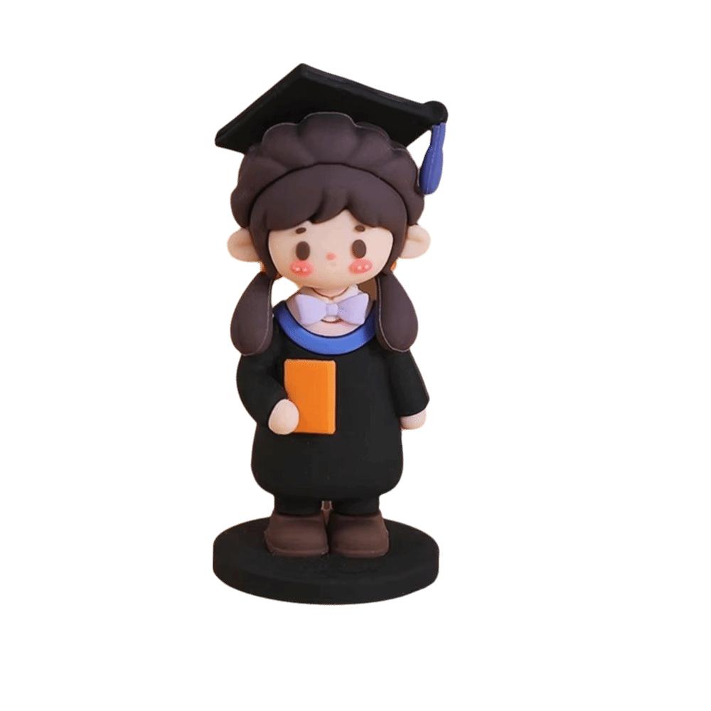 Bachelor's Doll Graduation Cake Topper 3D Design Graduation Ornament Decor Graduation Cake Decor