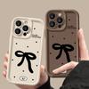 Мягкий противоударный чехол TPU с бантом для iPhone 16 Pro Max 15 Pro 14 13 12 11 XR XS Little Love Hearts, матовый защитный бампер для линз