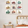 TRAMIN 9 pcs Construction Room Decor For Boys - Toddler Boy Room Decor, Truck Wall Art For Kids Room, Car Pictures Wall Decor For Bedroom Playroom,