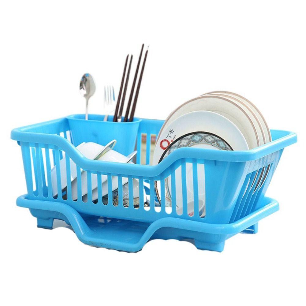 Durable Dish Drying Rack Plastic Storage Basket Storage Rack Utensils Drainer Rack Spoons