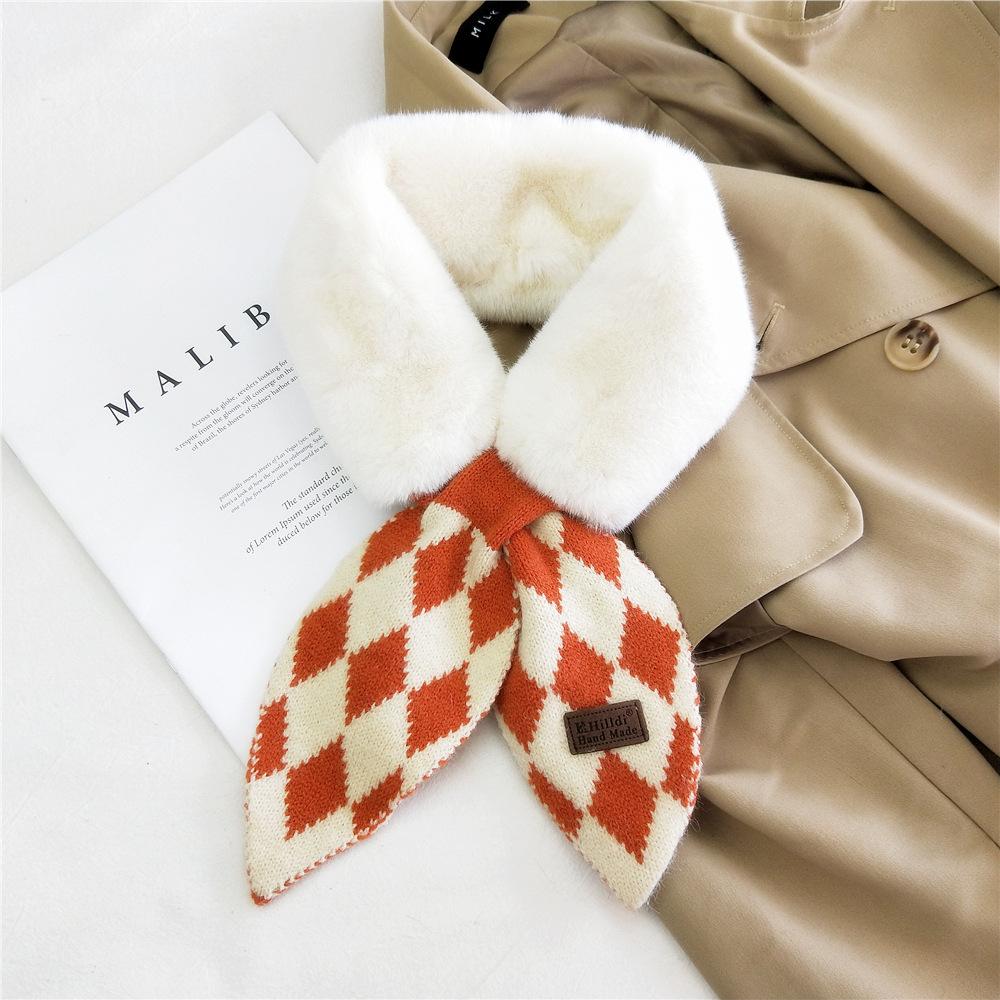 Новый шарф женский прекрасный осенне-зимний открытый теплый холодостойкий шарф защита шеи шерстяной воротник