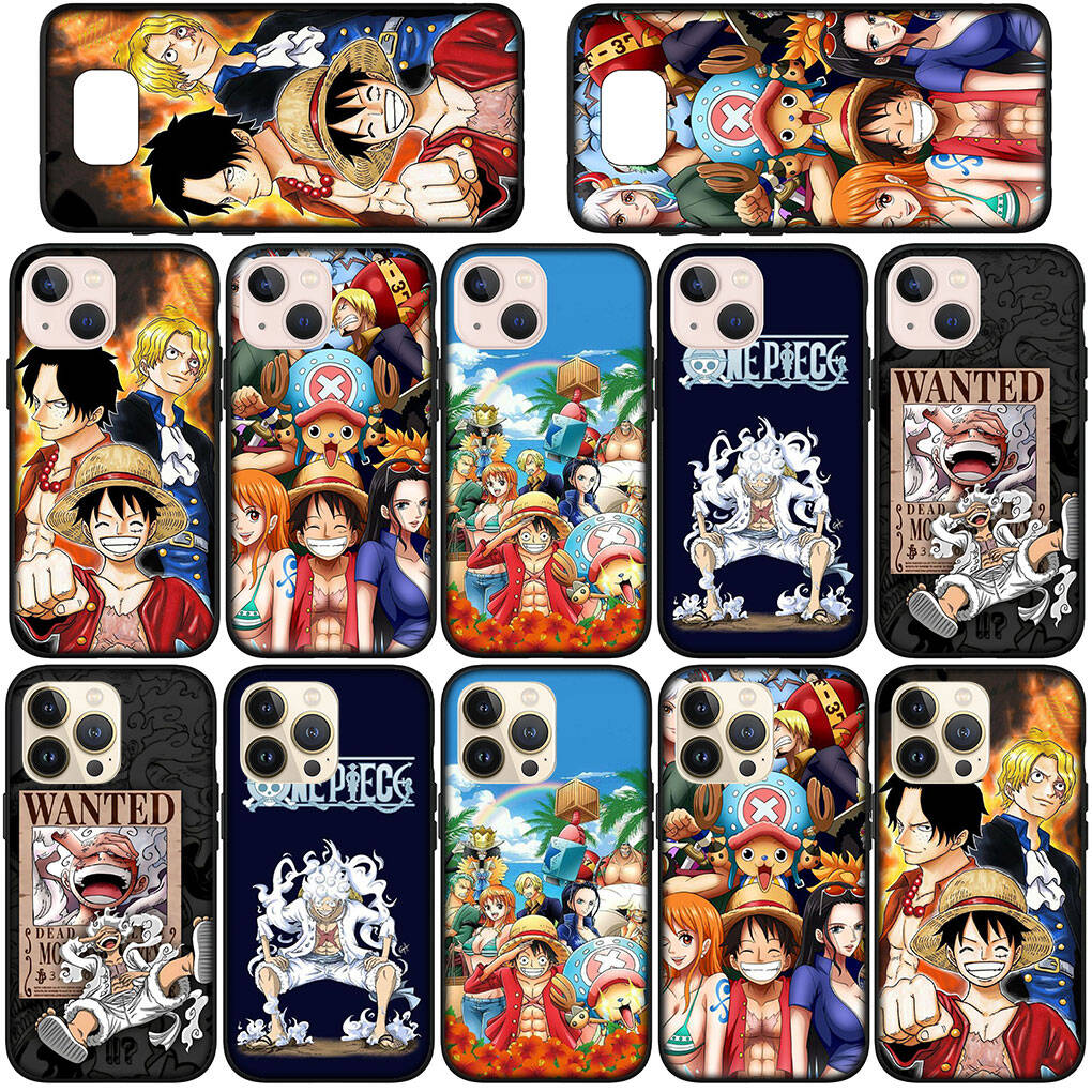 Чехол для телефона для iPhone 17 15 16 Plus Redmi Note 14 12 11 13 Pro Max Huawei P30 P20 Lite Y9 OPPO A60 A40 A80 A18 A16 Постер Луффи Гир 5 One Piece Чехол