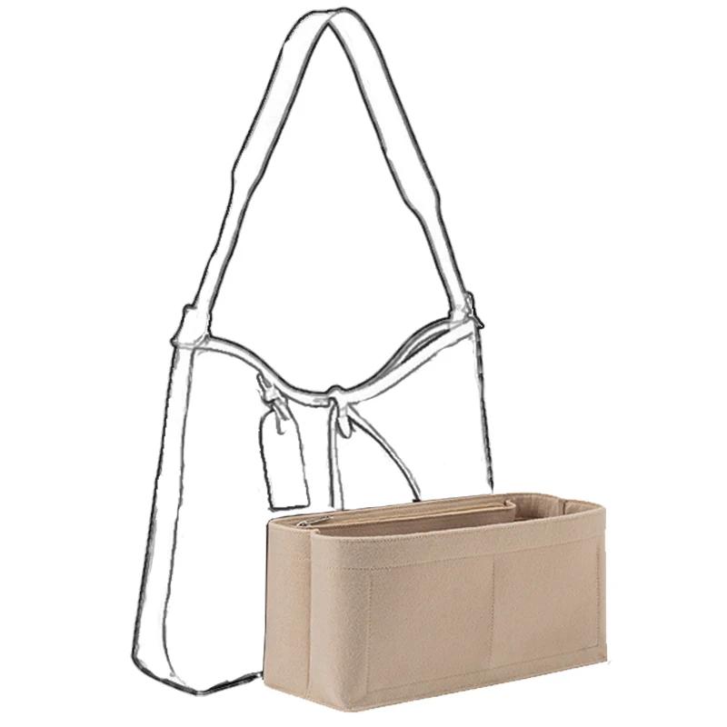 EverToner For LV Carryall PM Felt Cloth Insert Bag with Zipper Fit Handbag Cosmetic Bag Travel Bag Liner