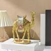 Luxury Camels Statue Animal Figurine Housewarmings Gift Resins Sculpture Middle Eastern Ornament for Indoor Desk Decors