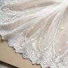 2 ярда Белая ретро цветочная вышивка кружевная отделка кружевная ткань для DIY на отрез 7,8 дюйма ширина
