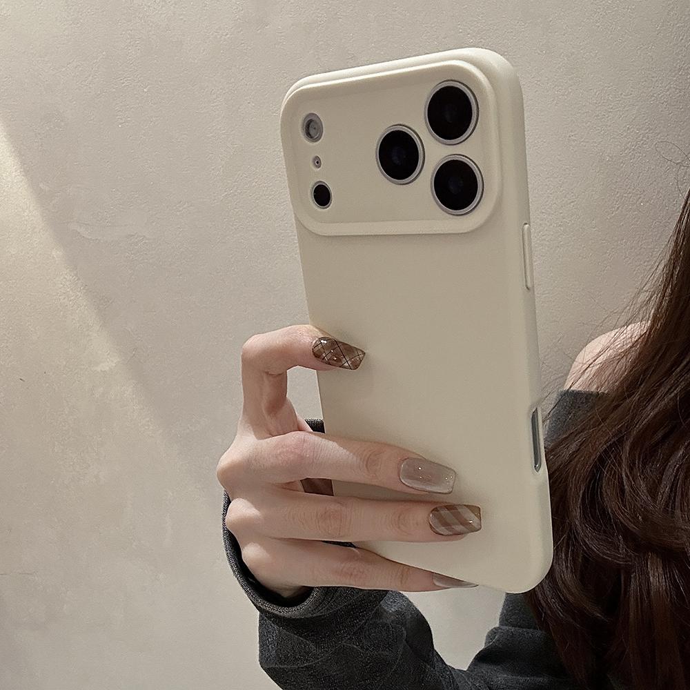Силиконовый противоударный чехол для телефона для Iphone 17 Air 16 Pro Max 15 Plus 14 Pro 13 12 11 Защита объектива камеры Минималистичный Полностью закрывающийся Матовый чехол