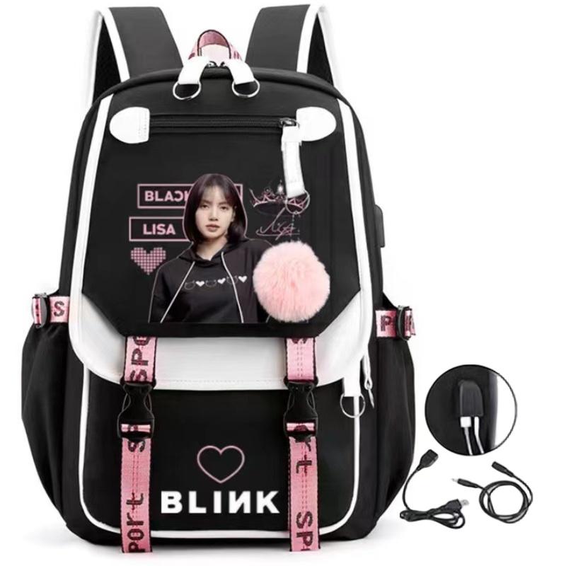 Унисекс Рюкзак в стиле Blackpink Лиса Звездное небо Оксфордская ткань Повседневная Дорожная Сумка