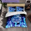 Queens Park Rangers Football 3 Piece Bedding Set Soft Duvet Cover Set with Pillowcases Printed Bedroom Decor Set for Home