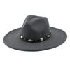 9.5Cm Big Brim Woolen Jazz Top Hat Women'S Fashion Casual Big Edge Felt Hat Men'S Jazz Hat