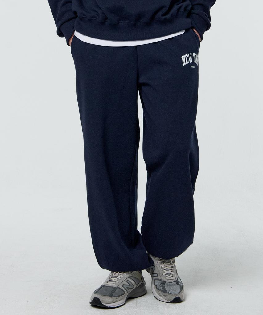 PAPERBOY Basic New York Wide Jogger Pants - Navy (Type B)