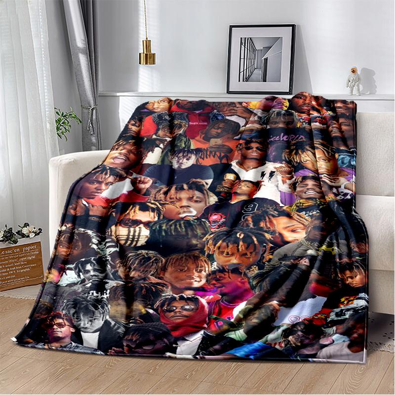 2025 New Style Juice WRLD 999 Legend Rapper Album Blanket,Soft Throw Blanket for Home Bedroom Bed Sofa Travel Cover Kid Gift