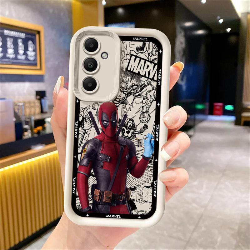 Чехол для телефона Marvel Deadpool для Samsung Galaxy A15 A25 A35 A55 A51 A71 A72 A73 A52 A52s A53 A54 Мягкий 4G 5G Мягкая накладка