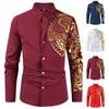 Men's Casual Business Long Sleeve Shirts Men's Fashion Printed Long Sleeve Shirts