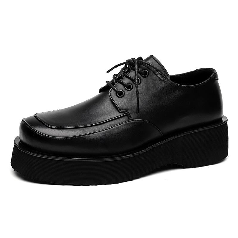 Мужские повседневные деловые свадебные формальные туфли из натуральной кожи на шнуровке на платформе джентльменская обувь черная белая обувь zapatos мужская