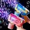 Bubble Gun Electric Automatic Soap Rocket Bubbles Machine Kids Portable Outdoor Party Toy LED Light Blower Toys Children Gifts