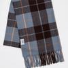RECLOW OMBRE Двухцветный клетчатый шарф НЕБЕСНО-ГОЛУБОЙ