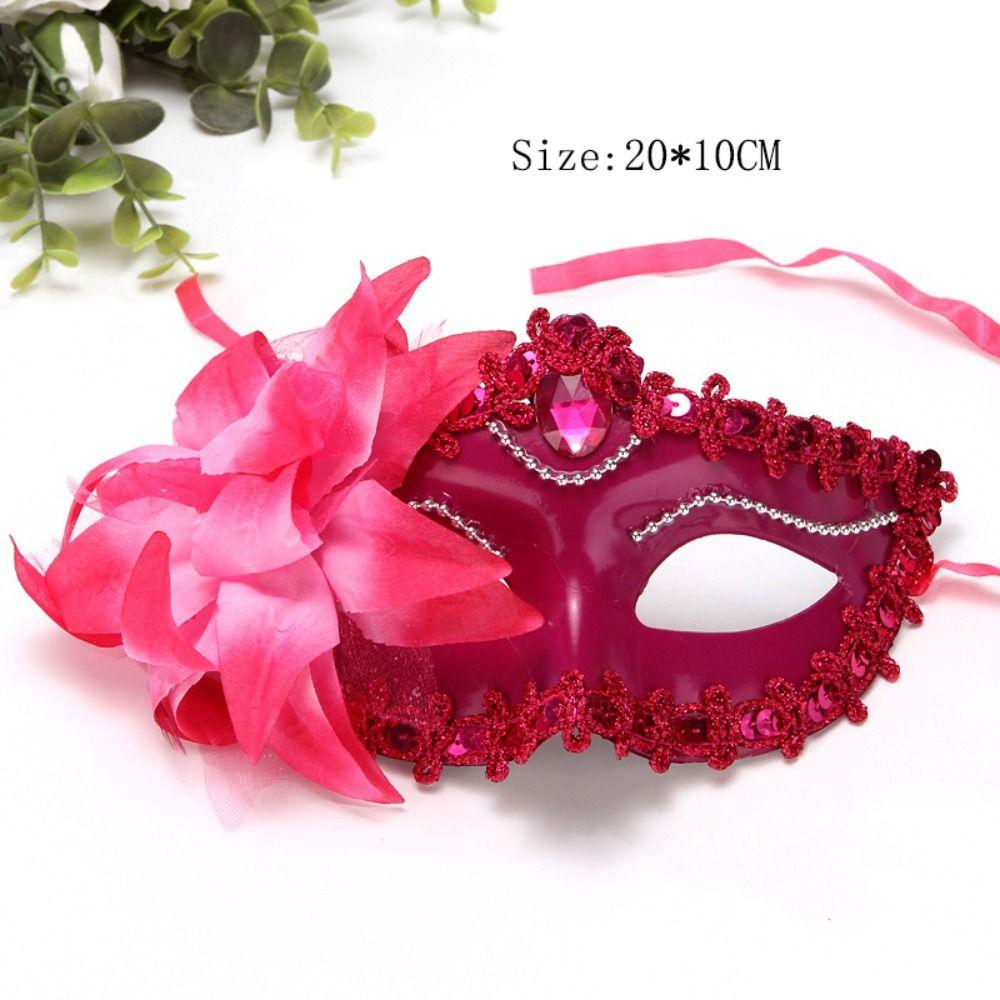 Sexy Ladies Big Lily Flower Princess Mask Christmas Halloween Masquerade Mask New Beauty Mask