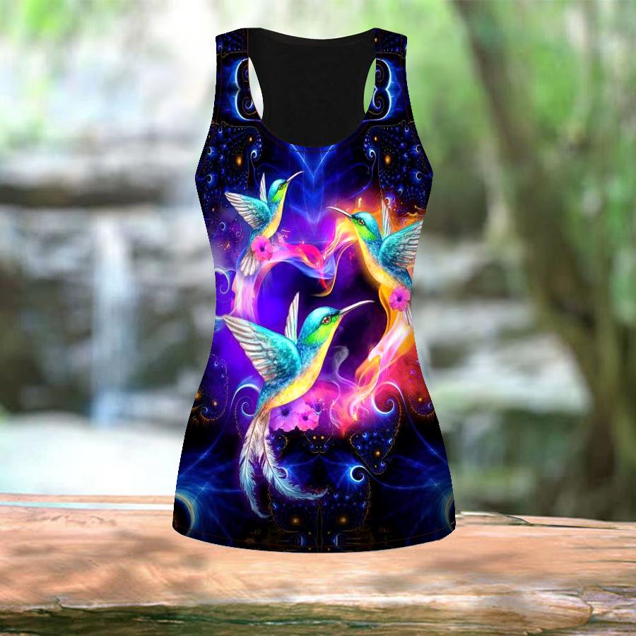 Женские летние спортивные рубашки с 3D разноцветным принтом птиц для занятий йогой и тренажерным залом, жилеты больших размеров
