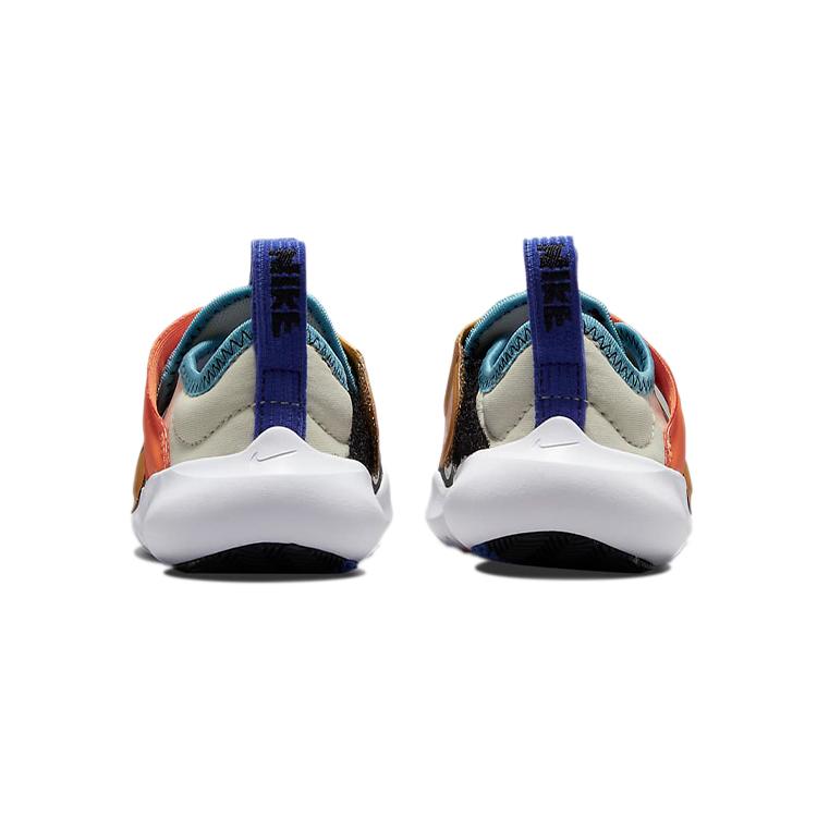 Nike Flex Advance Bt Устойчивые к истиранию Дышащие Поддерживающие Низкие Кроссовки для бега Оранжево-желтые Для младенцев и малышей DO2349-047