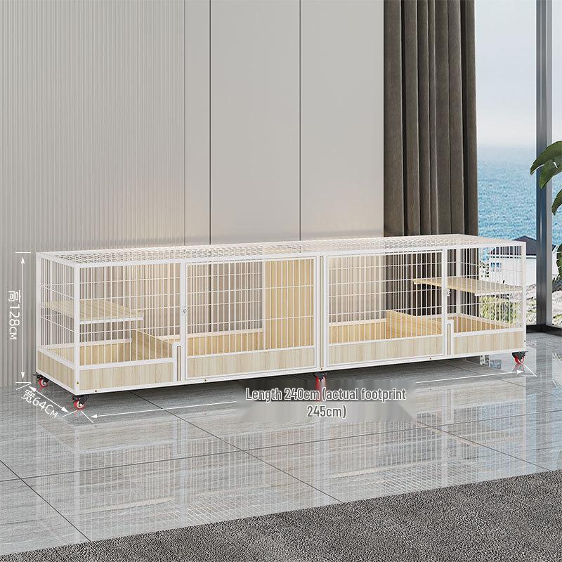 Solid Wood Multi-Layer Cat House Cage with Large Space for Breeding