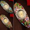 Bangle Dress Watch Vintage Faux Crystal Alloy Pretty Floral Pattern Bracelet Watch