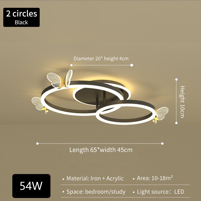 Modern Simple Luxury Butterfly LED Ceiling Lamp Super Bright Household Light for Living Room Fashion Luxurious Atmosphere