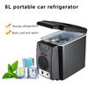 6л мини-портативный автомобильный холодильник для фруктовых напитков с подогревом и охлаждением, ящик для хранения двойного назначения