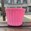Hand Woven Bicycle Basket Large Capacity Strong Load Bearing Easy Installation Handlebar Bike Front Basket Replacement