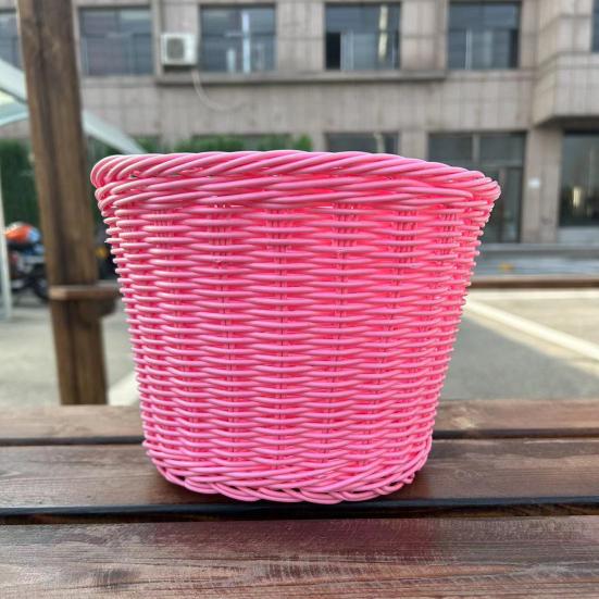 Hand Woven Bicycle Basket Large Capacity Strong Load Bearing Easy Installation Handlebar Bike Front Basket Replacement
