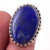Natural Lapis Lazuli Gemstone Handmade 925 Solid Sterling Silver Ring S.8 I5M36