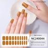 New Solid Color Simple Semi-cured Nail Stickers 20 Finger Gel Nail Stickers