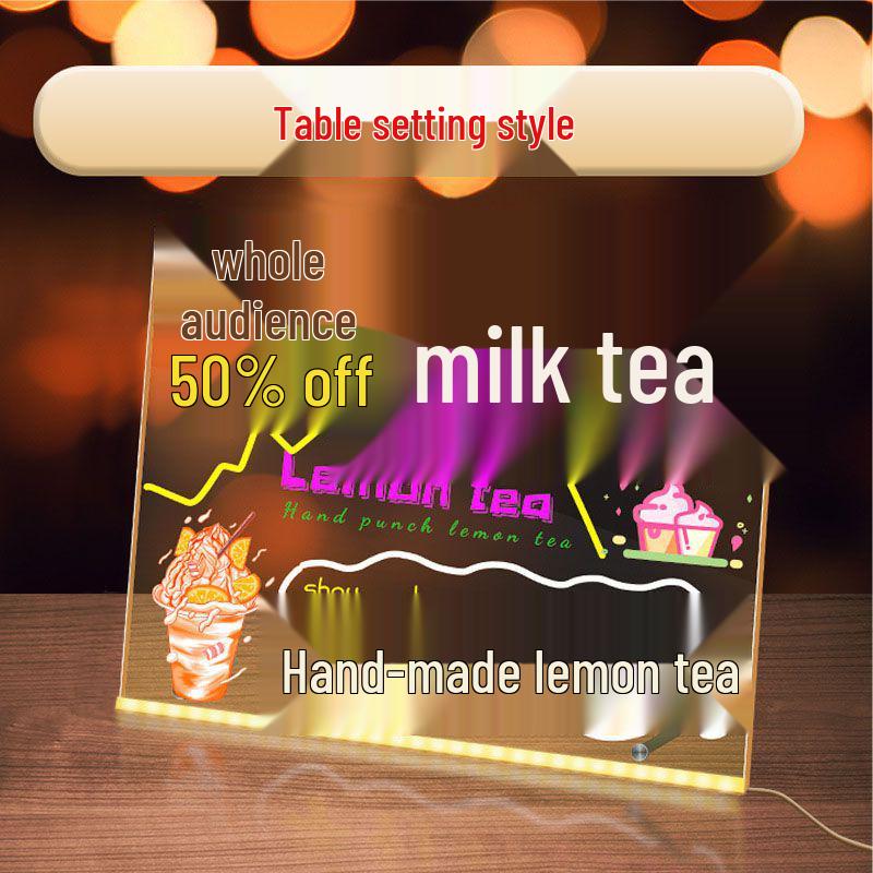 Erasable DIY Children's Luminous LED Drawing Board and Night Light Combo